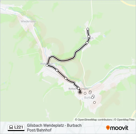 L221 Bus Line Map