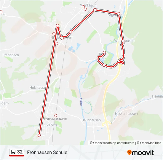 32 Bus Line Map