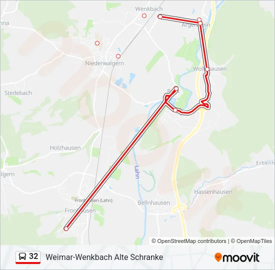 32 Bus Line Map