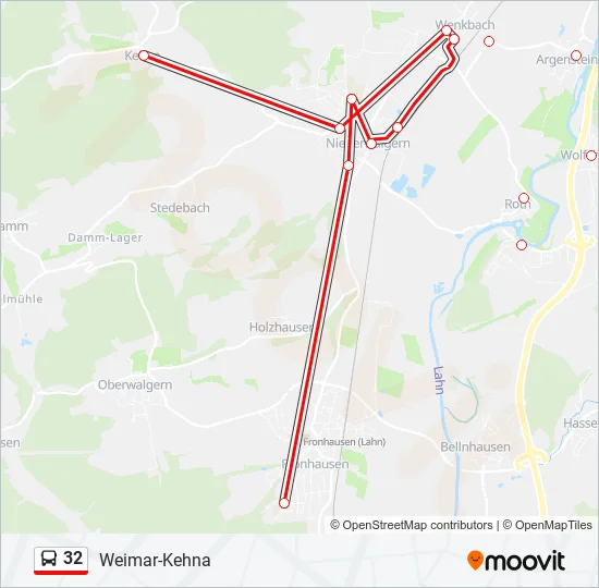 32 Bus Line Map