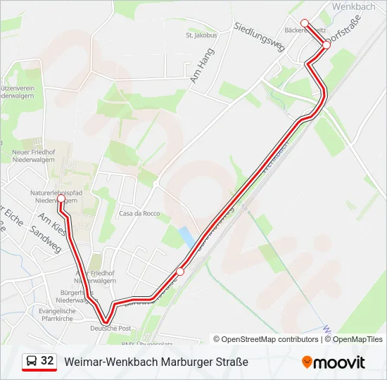 32 Bus Line Map