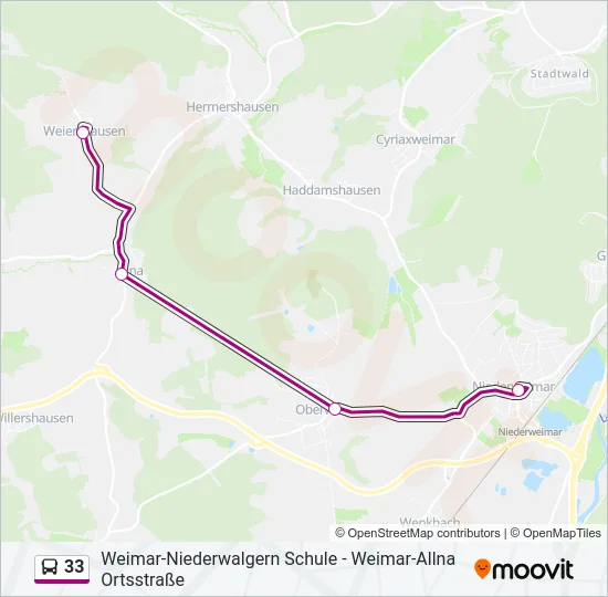 33 Bus Line Map