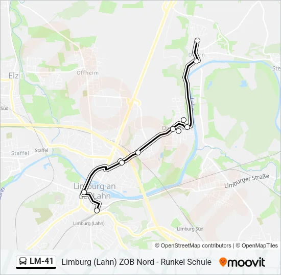 LM-41 Bus Line Map