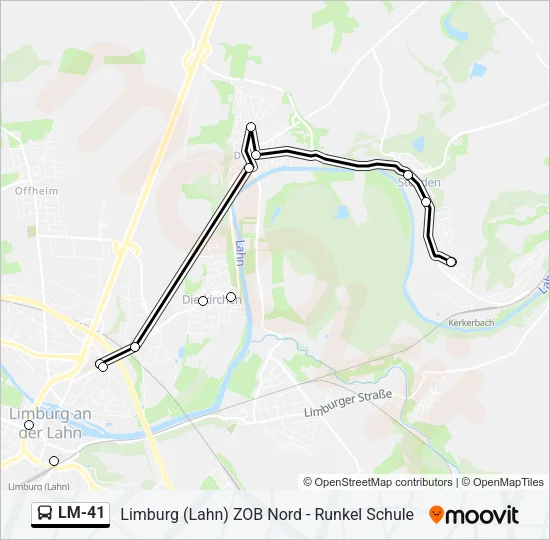 LM-41 Bus Line Map