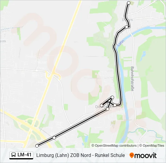 LM-41 Bus Line Map