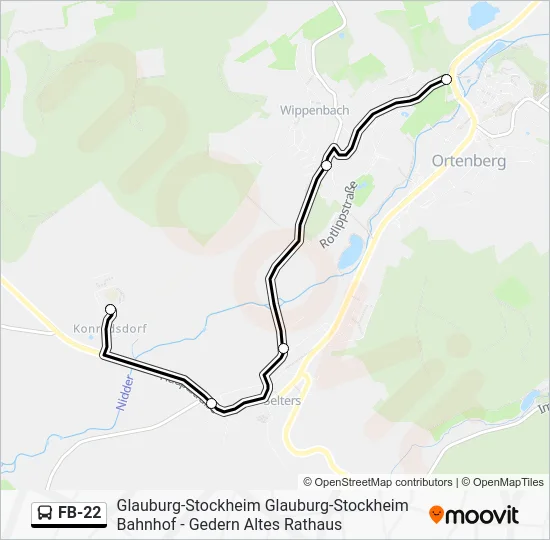 Автобус FB-22: карта маршрута