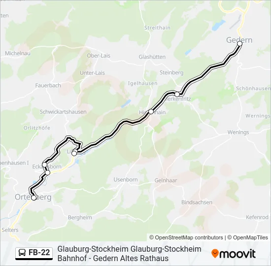 FB-22 Bus Line Map