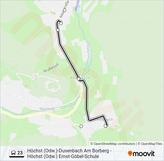 23 Bus Line Map