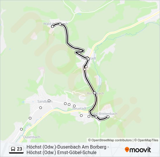 23 Bus Line Map