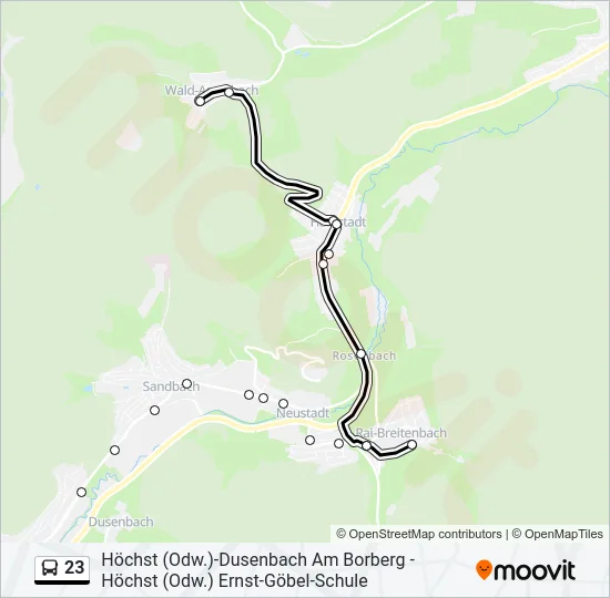 23 Bus Line Map