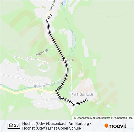 23 Bus Line Map