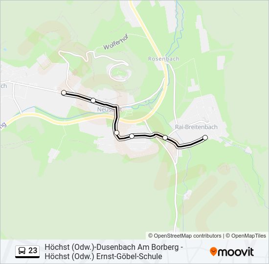 23 Bus Line Map