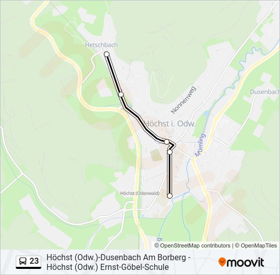 23 Bus Line Map