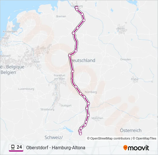 24 Train Line Map
