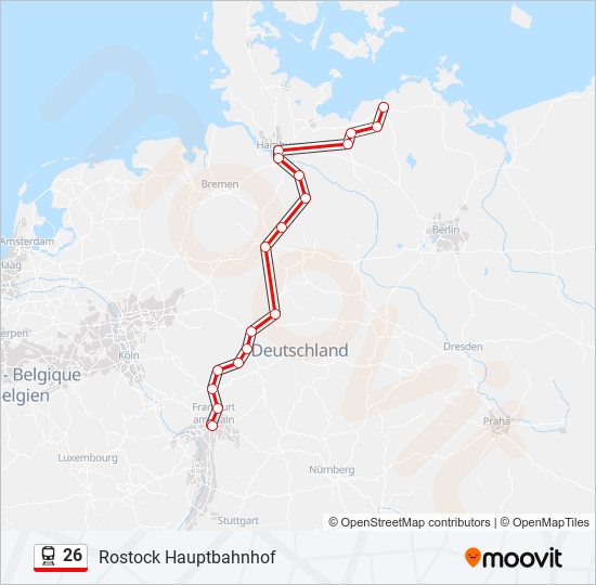 Поезд 26: карта маршрута