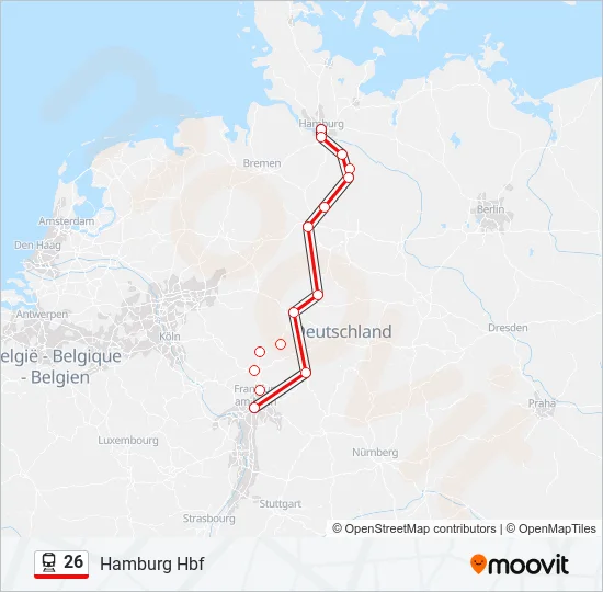 26 Train Line Map