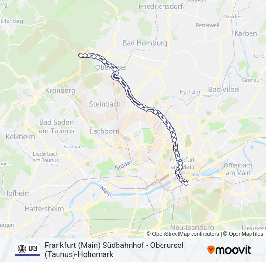 U3 Subway Line Map