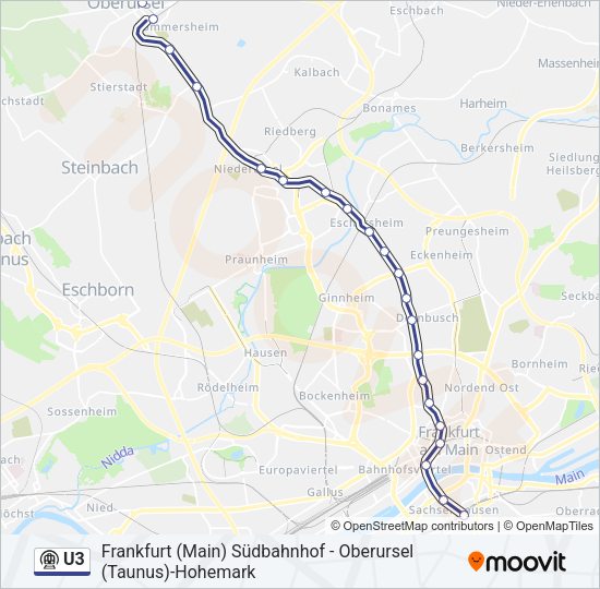 U3 Subway Line Map