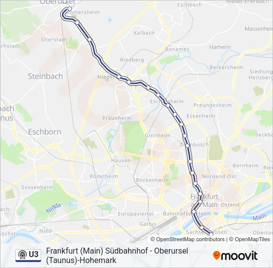U3 Subway Line Map