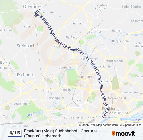 U3 Subway Line Map