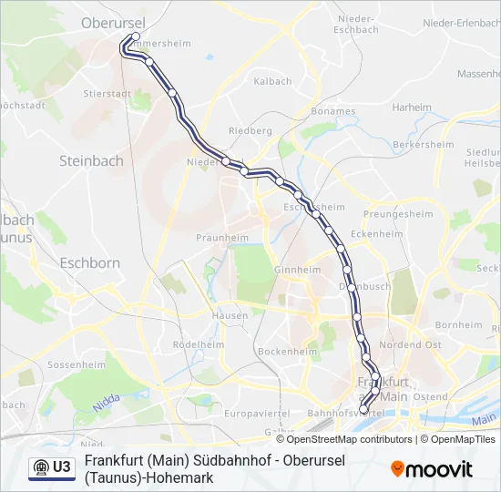 U3 Subway Line Map