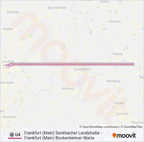 U4 Subway Line Map