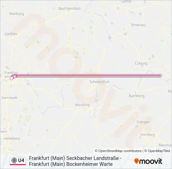 U-Bahnlinie U4 Karte