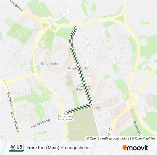 U5 Subway Line Map