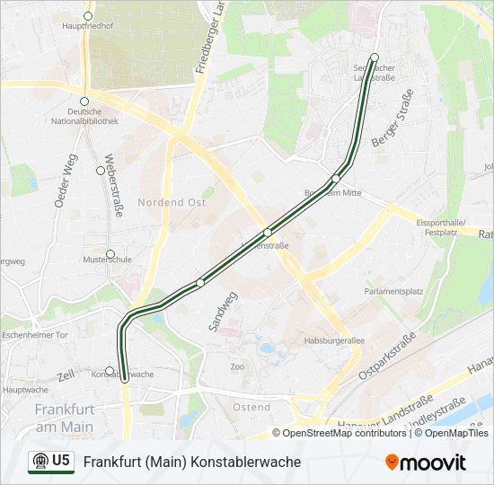 U5 Subway Line Map