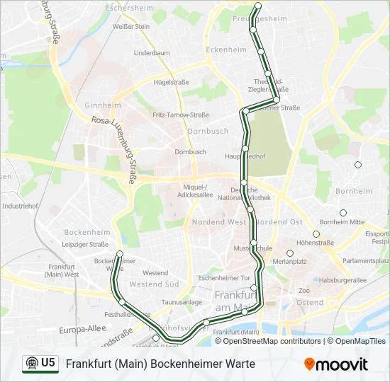 U5 Subway Line Map