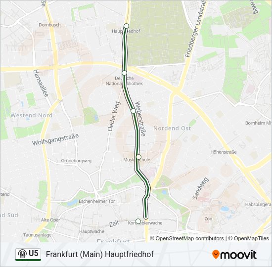 U5 Subway Line Map