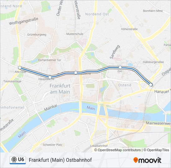 U6 Subway Line Map