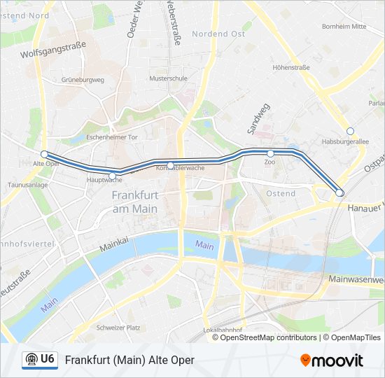 U6 Subway Line Map