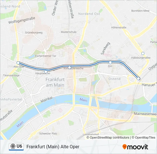 U6 Subway Line Map