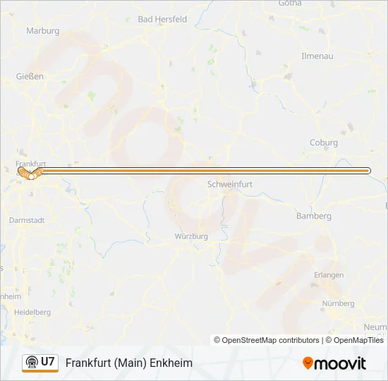 U7 Subway Line Map