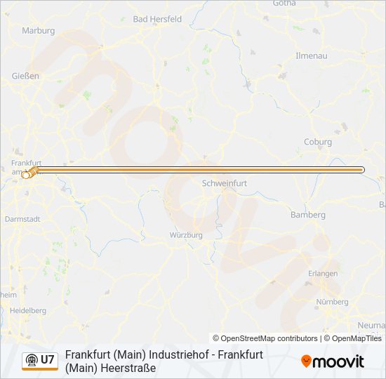 U7 Subway Line Map
