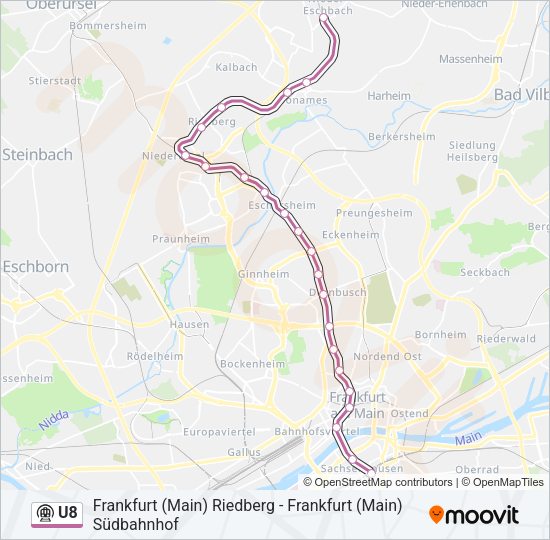 U8 Subway Line Map