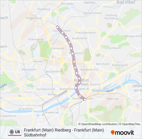 U8 Subway Line Map