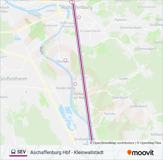 SEV Bus Line Map