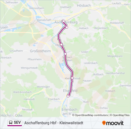 SEV Bus Line Map