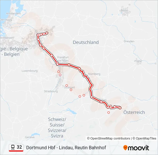 32 Train Line Map