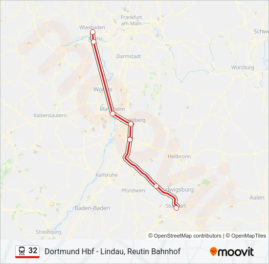 32 Train Line Map