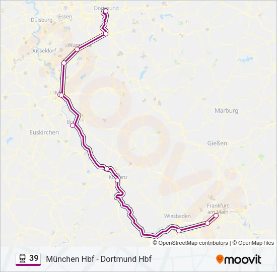 39 Train Line Map