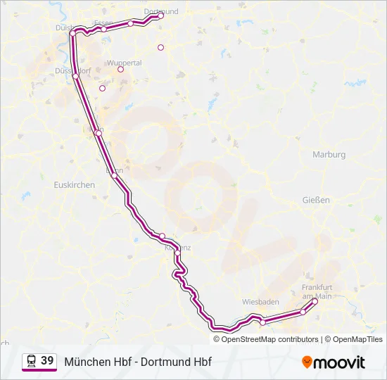 39 Train Line Map
