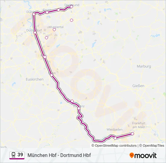 39 Train Line Map