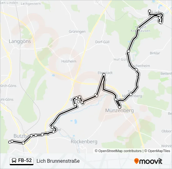 FB-52 Bus Line Map
