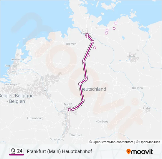 24 Train Line Map