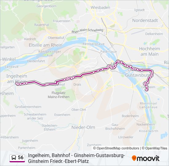 56 Bus Line Map