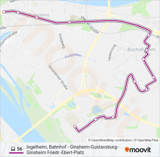 56 Bus Line Map