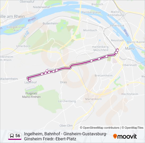 56 Bus Line Map